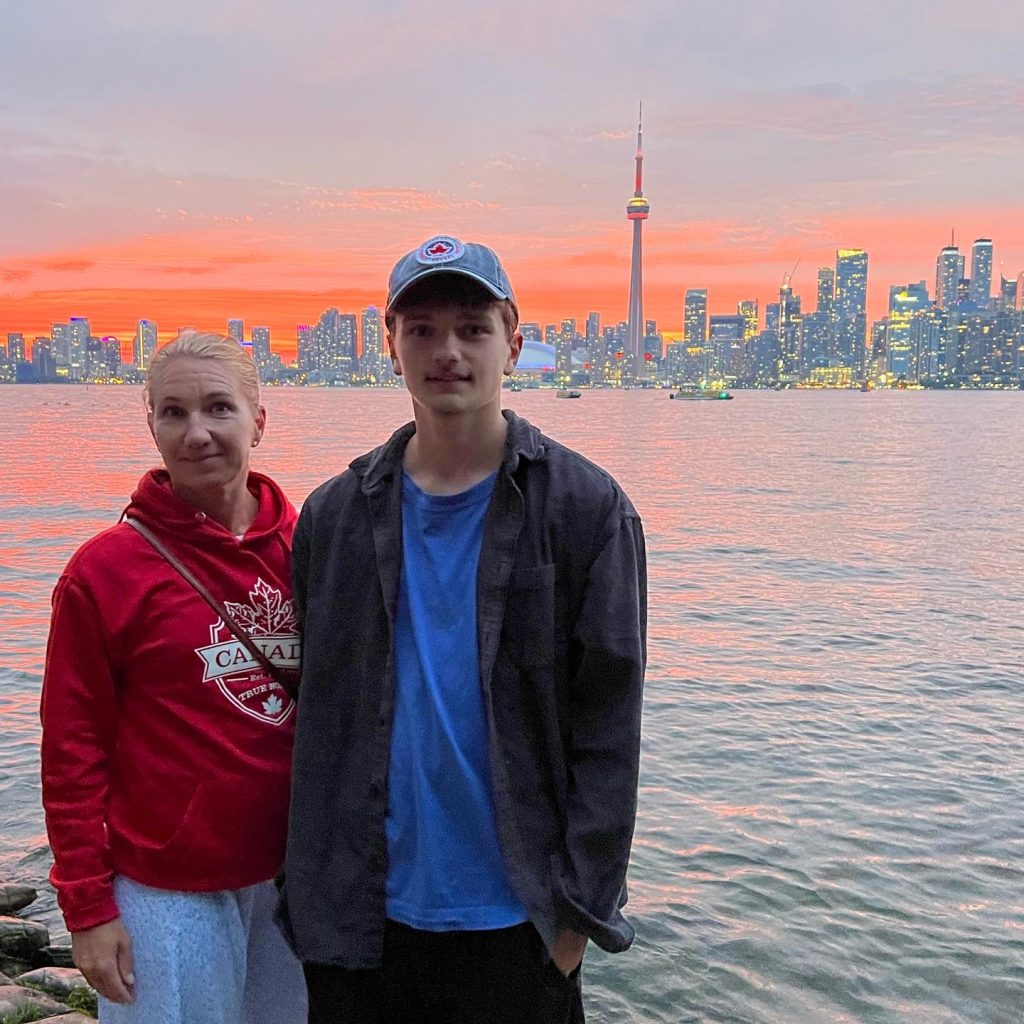 Toronto skyline i mörker