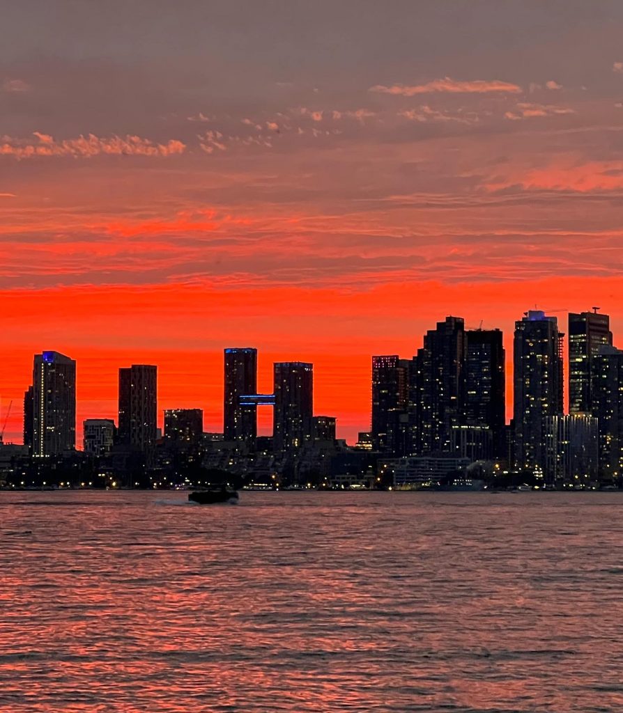 Toronto skyline i mörker