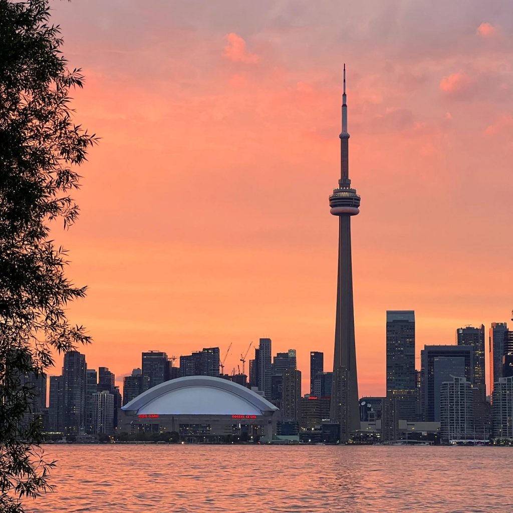 Toronto skyline i mörker