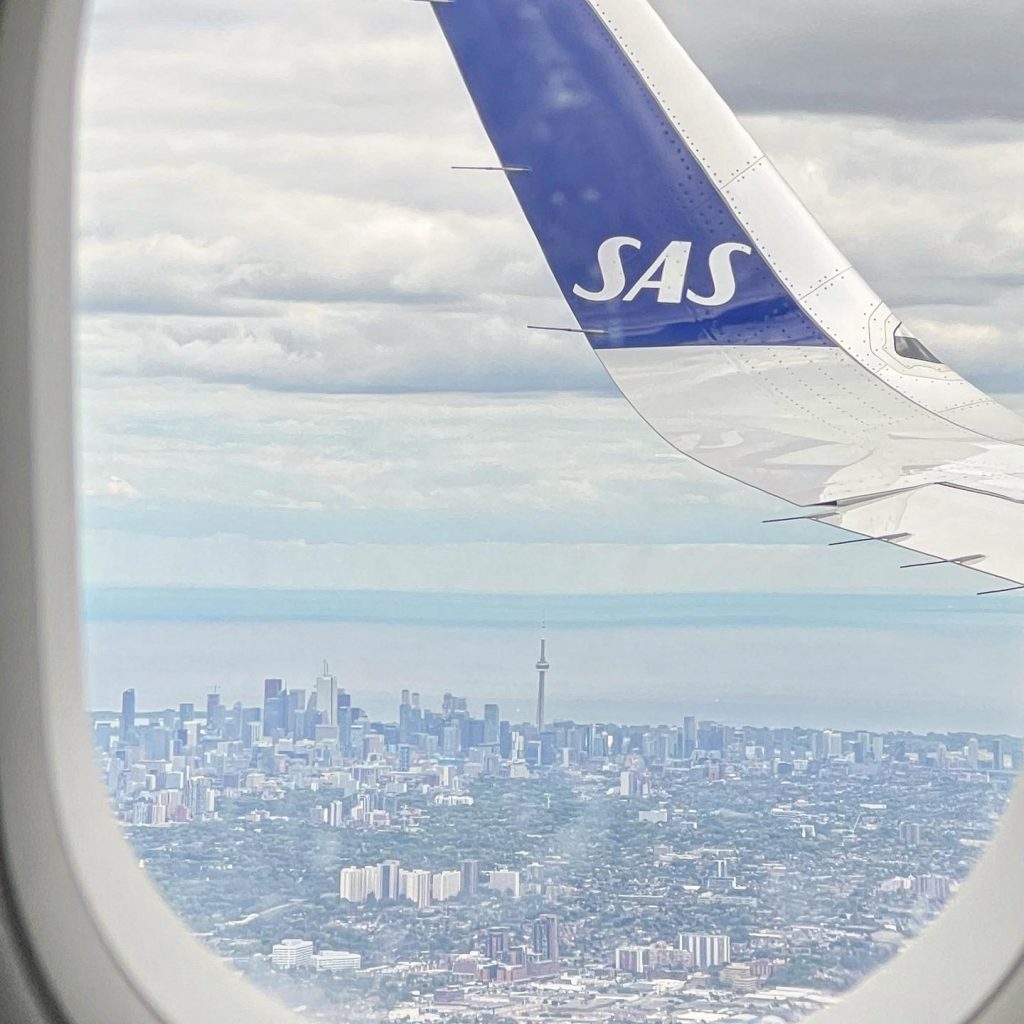 Inflygning över Toronto