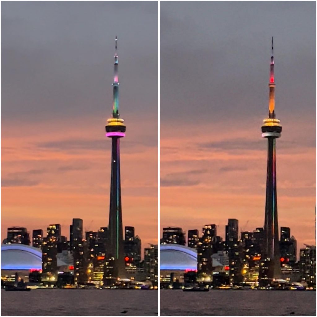 CN Tower i Pridefärger