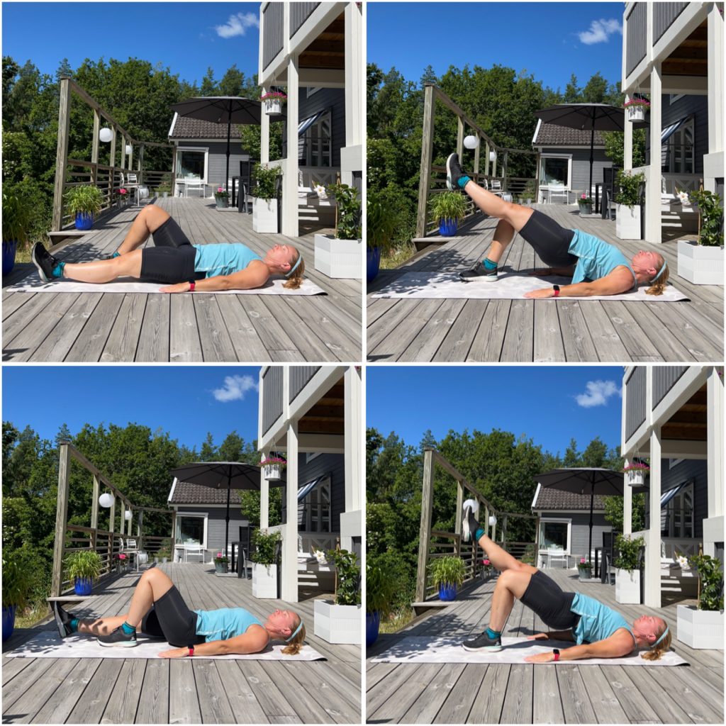 Höftlyft med rakt ben