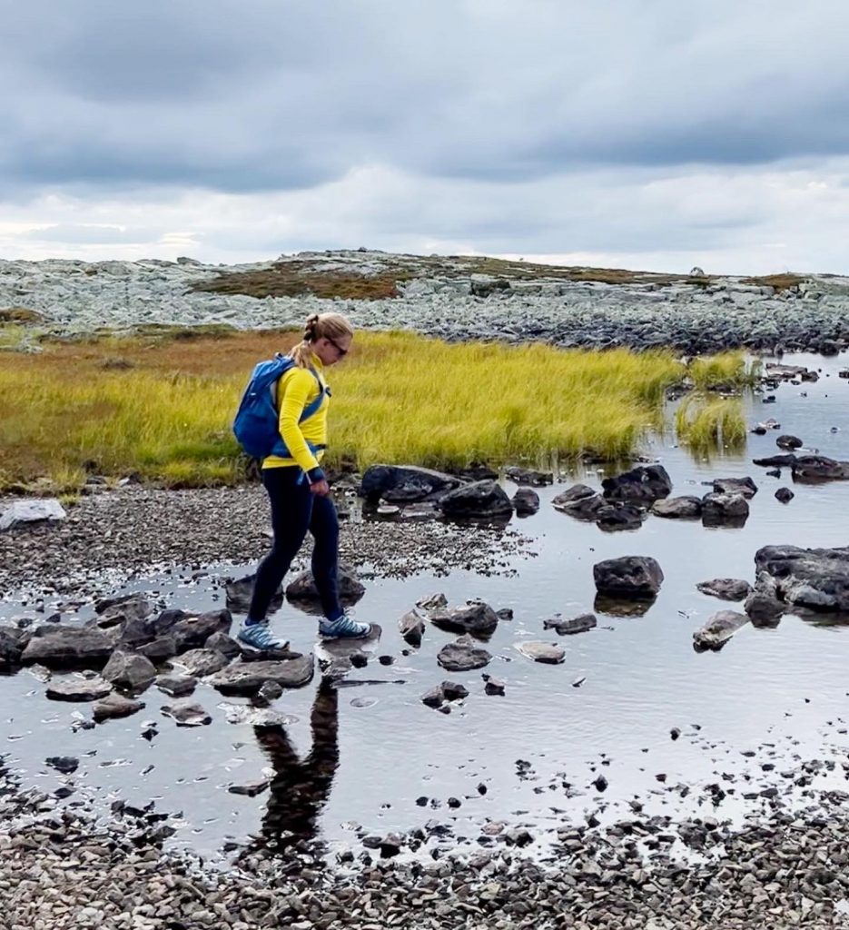 Balansera på stenar
