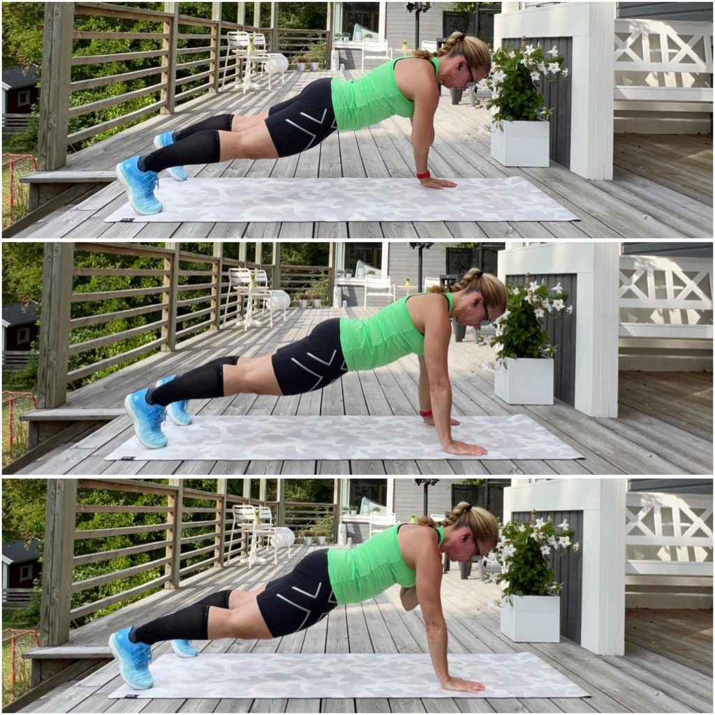 Planka med axelklapp