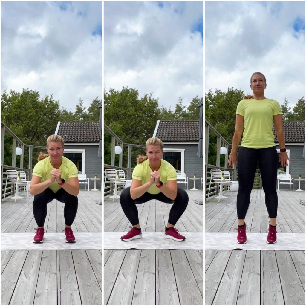 Squats med fotvinkling