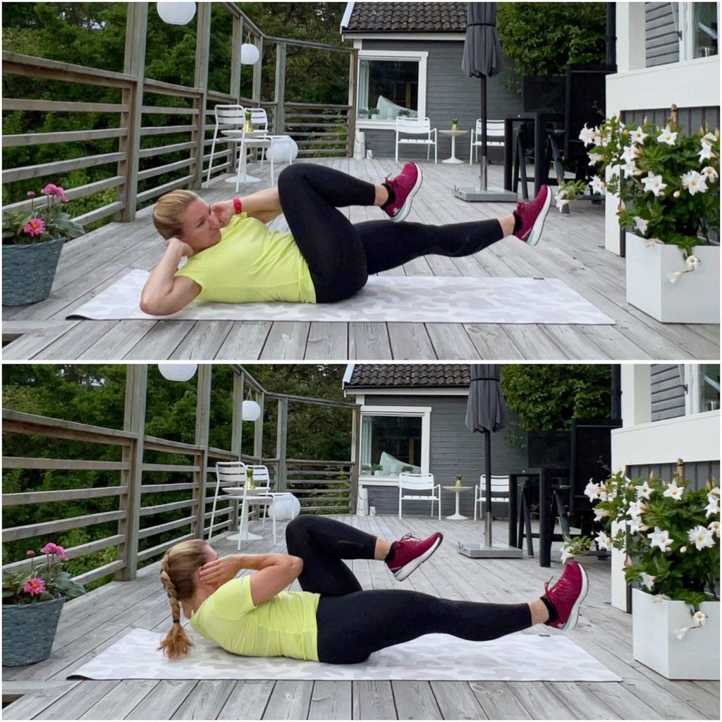 Bicycle crunches