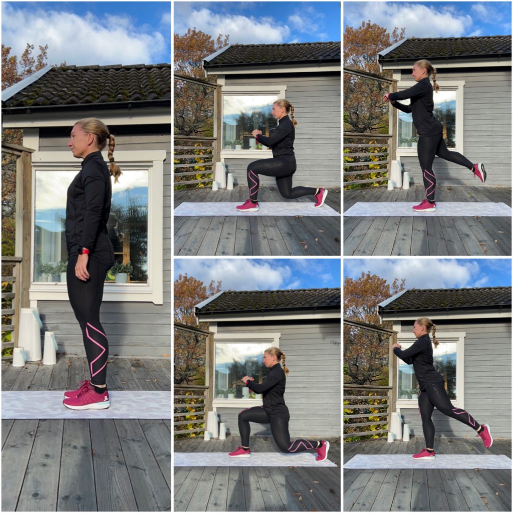 utfall bakåt med kick