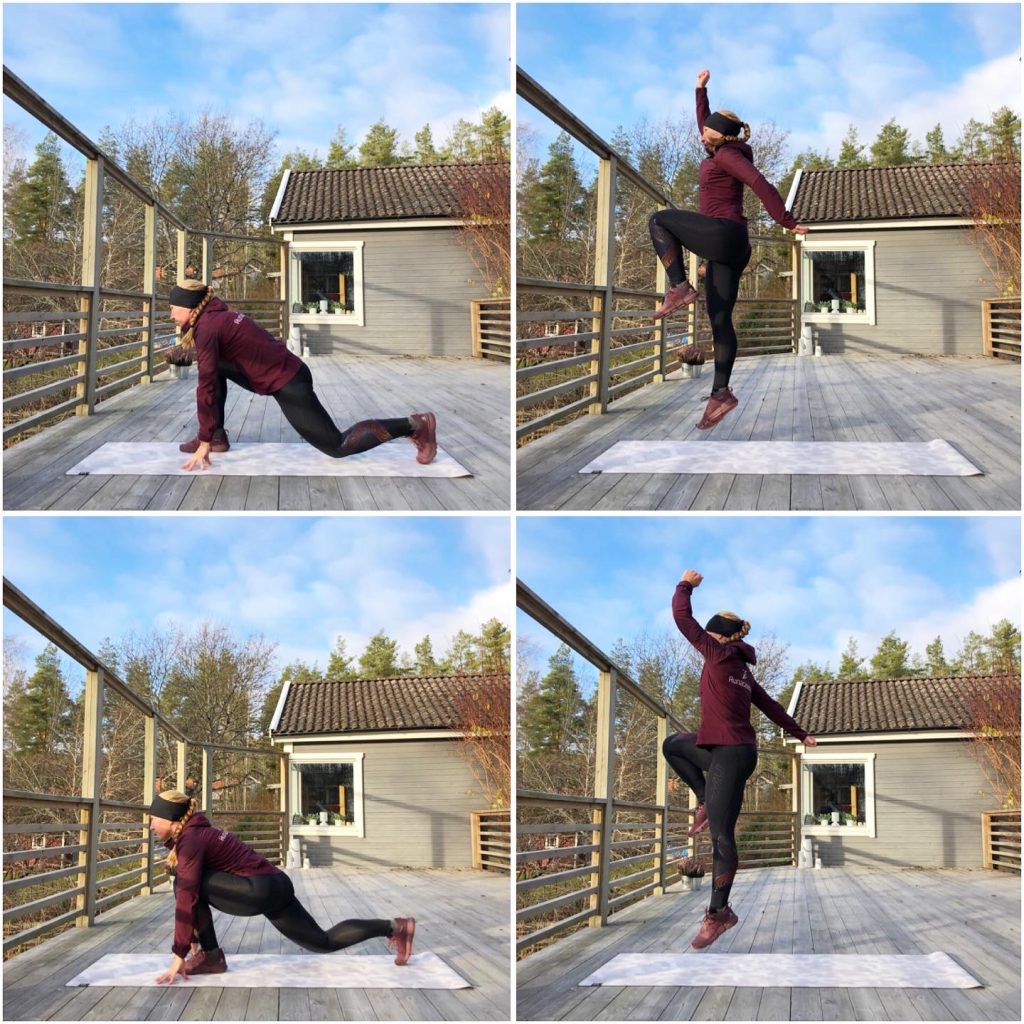 sprintutfall med indianhopp