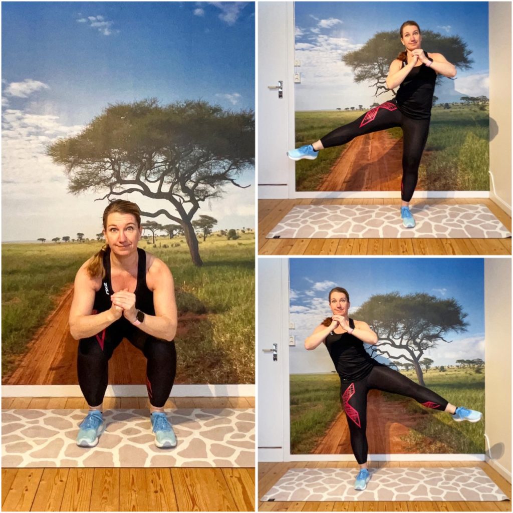 squat med spark ut till sidan