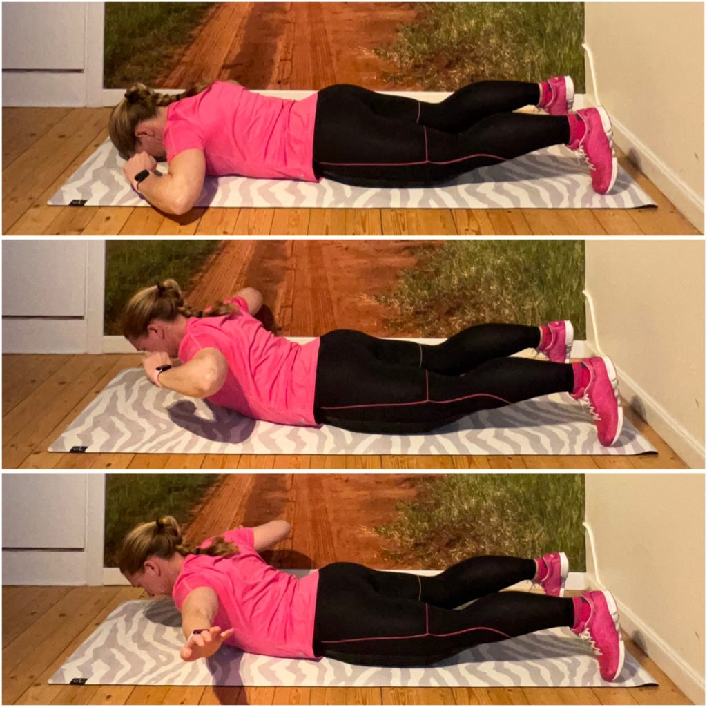 Rygglyft med armarna utåt sidan