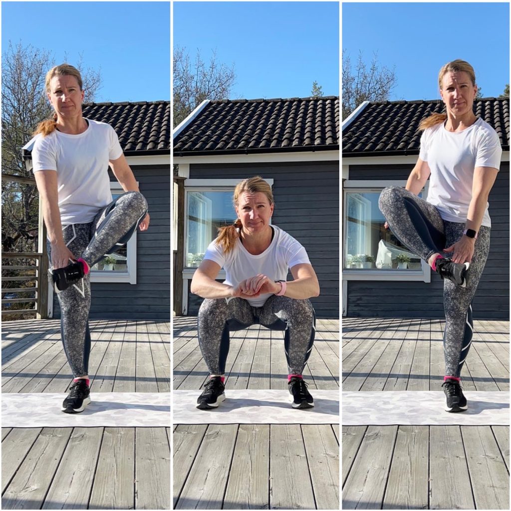Squats med fottouch