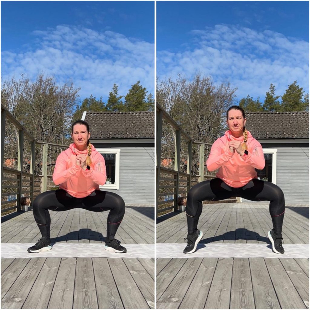 bred squat med hällyft
