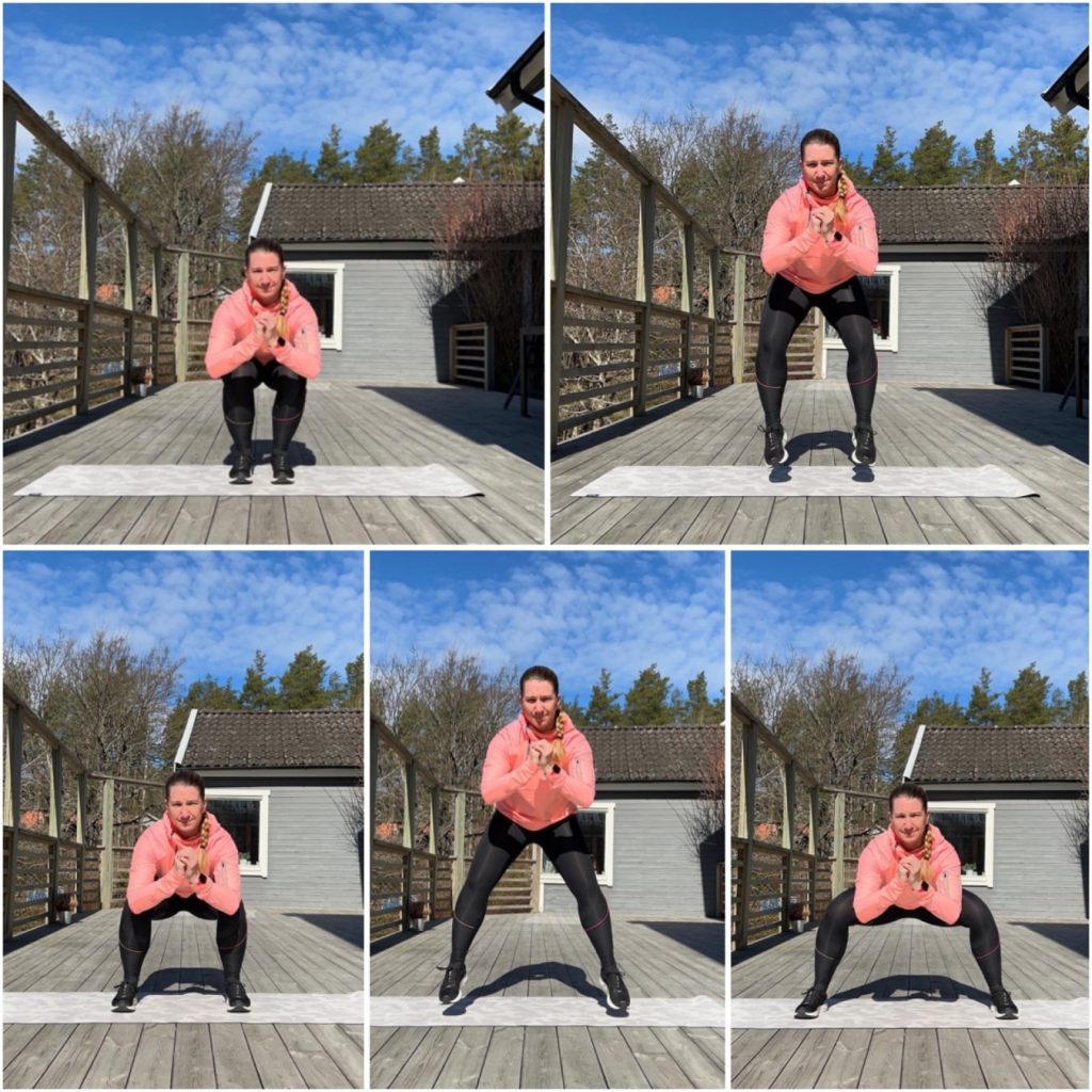 squat med dubbelhopp