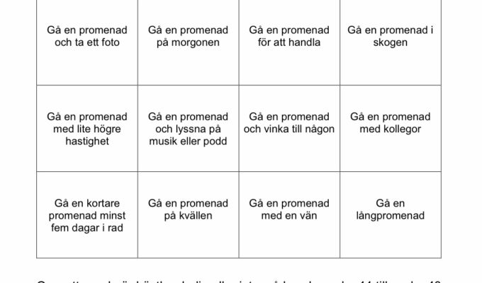Promenadbingo
