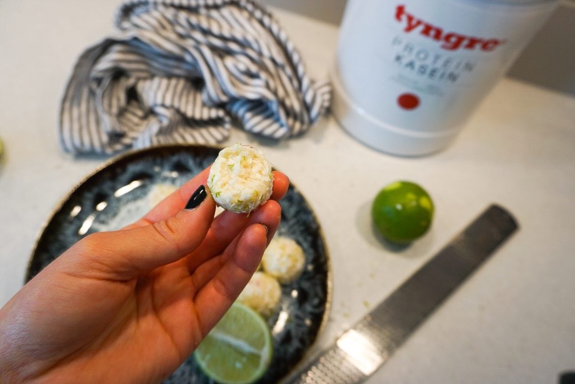 proteinbollar jordgubb- och lime 