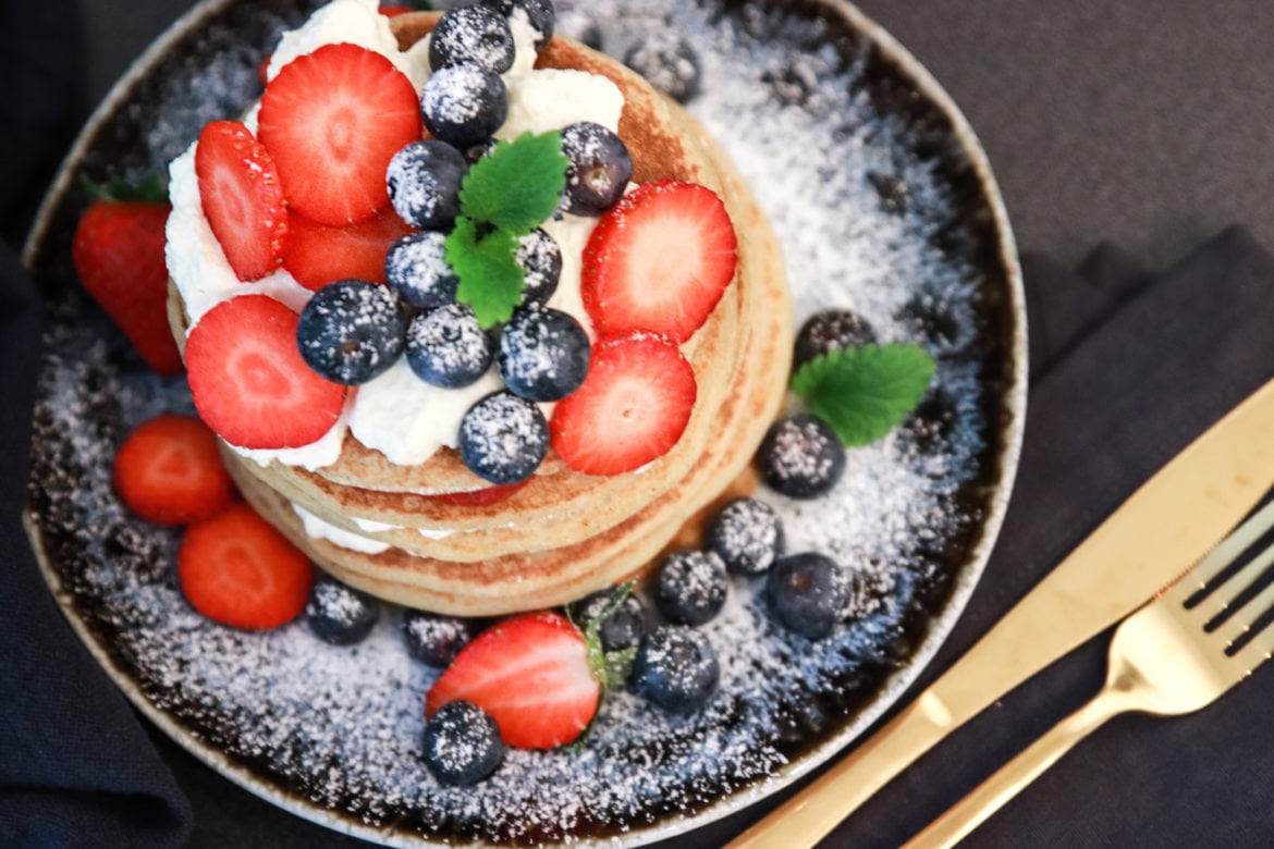 Vegansk och glutenfri pannkakstårta