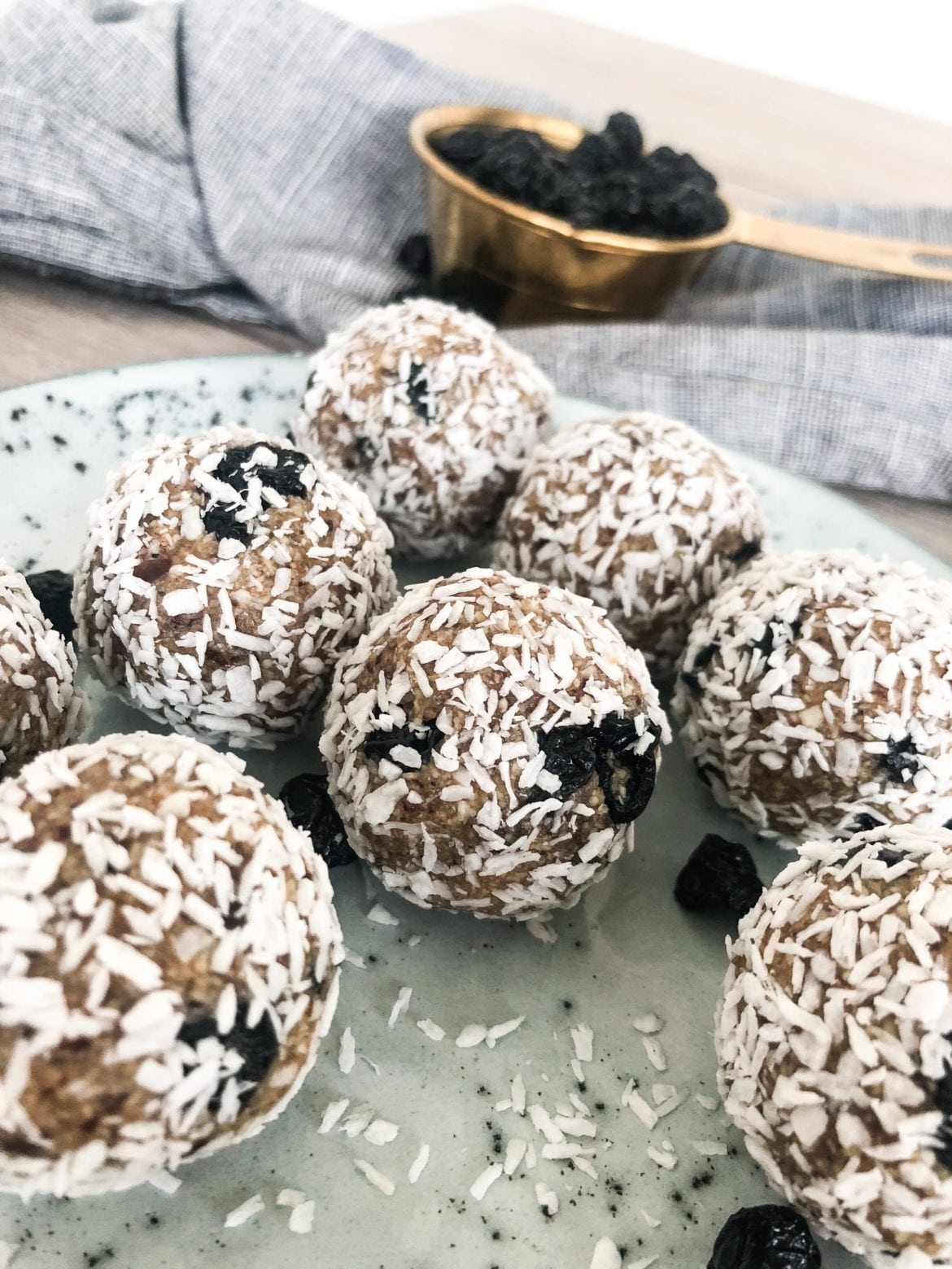 Raw blåbärsbollar