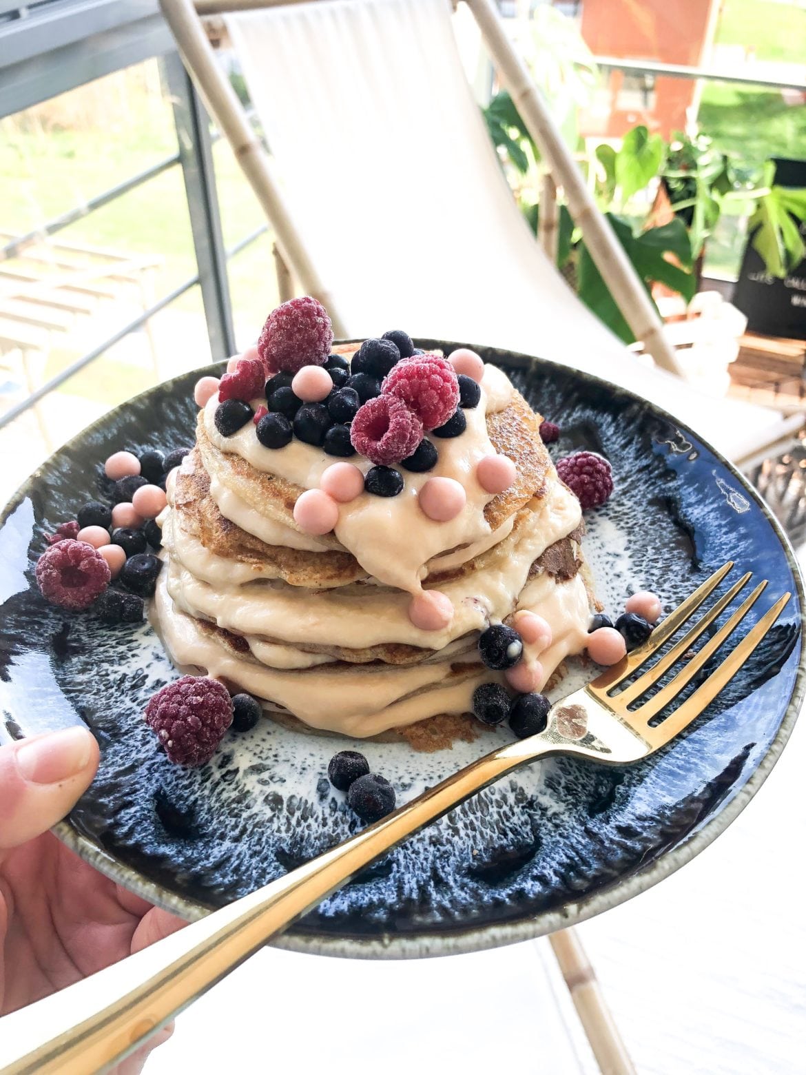 F2183BF3-3C9A-48E2-B721-5D4F3DA633F3 - Proteinrik och glutenfri pannkakstårta