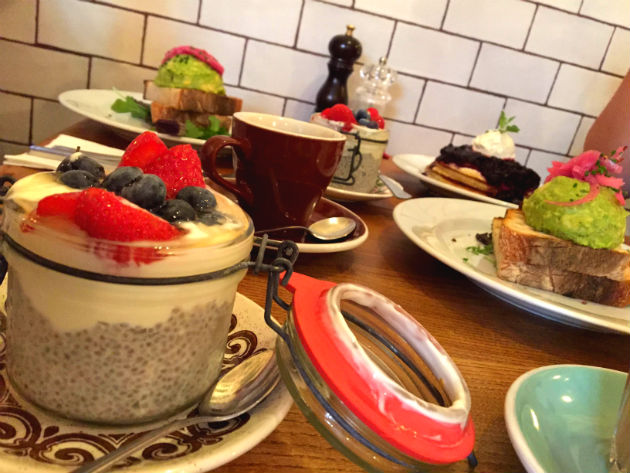 Greasy spoon frukost