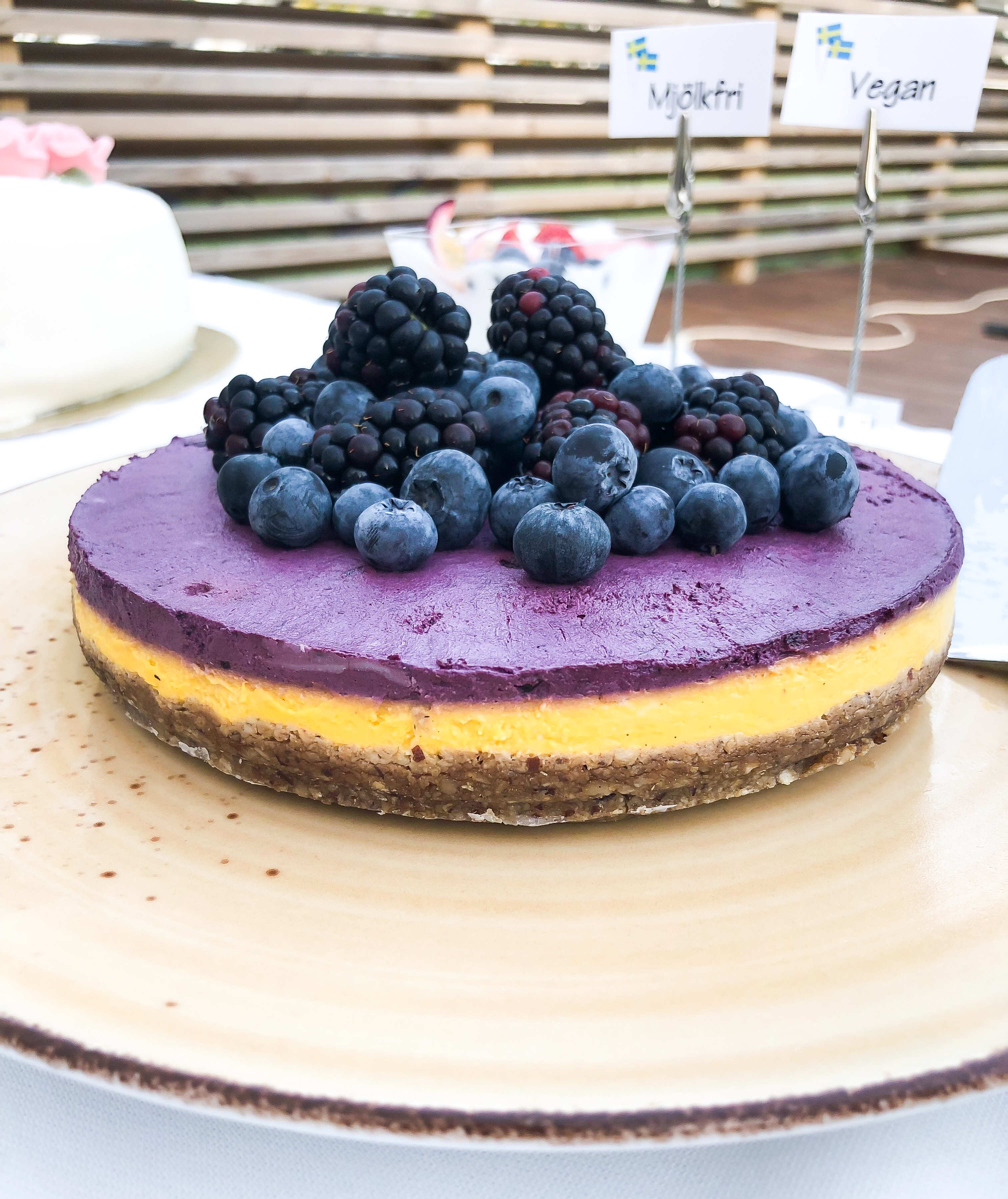Raw blåbärscheesecake 