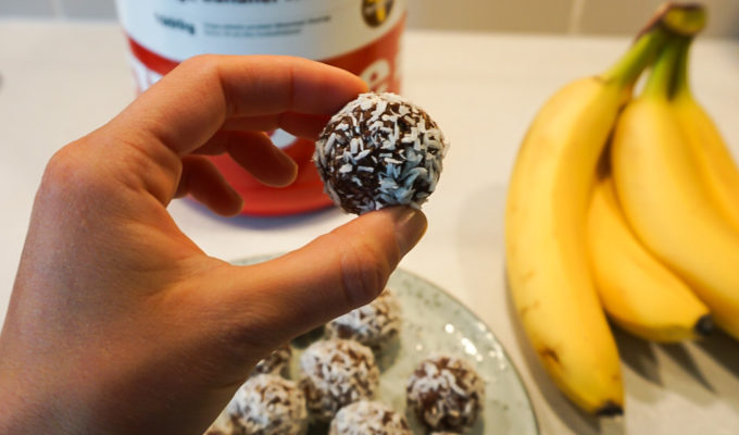 proteinbollar banan choklad