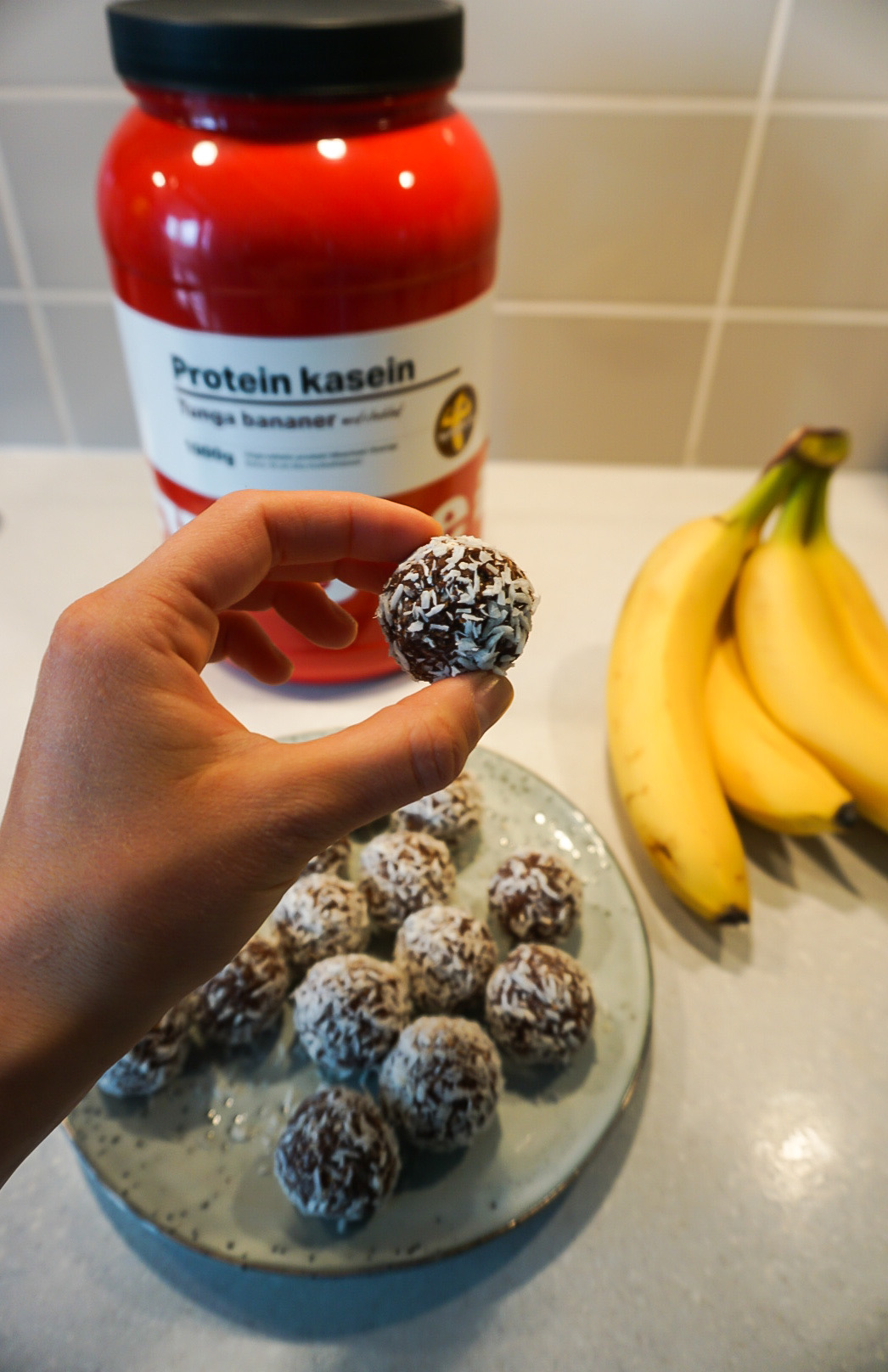 proteinbollar banan choklad