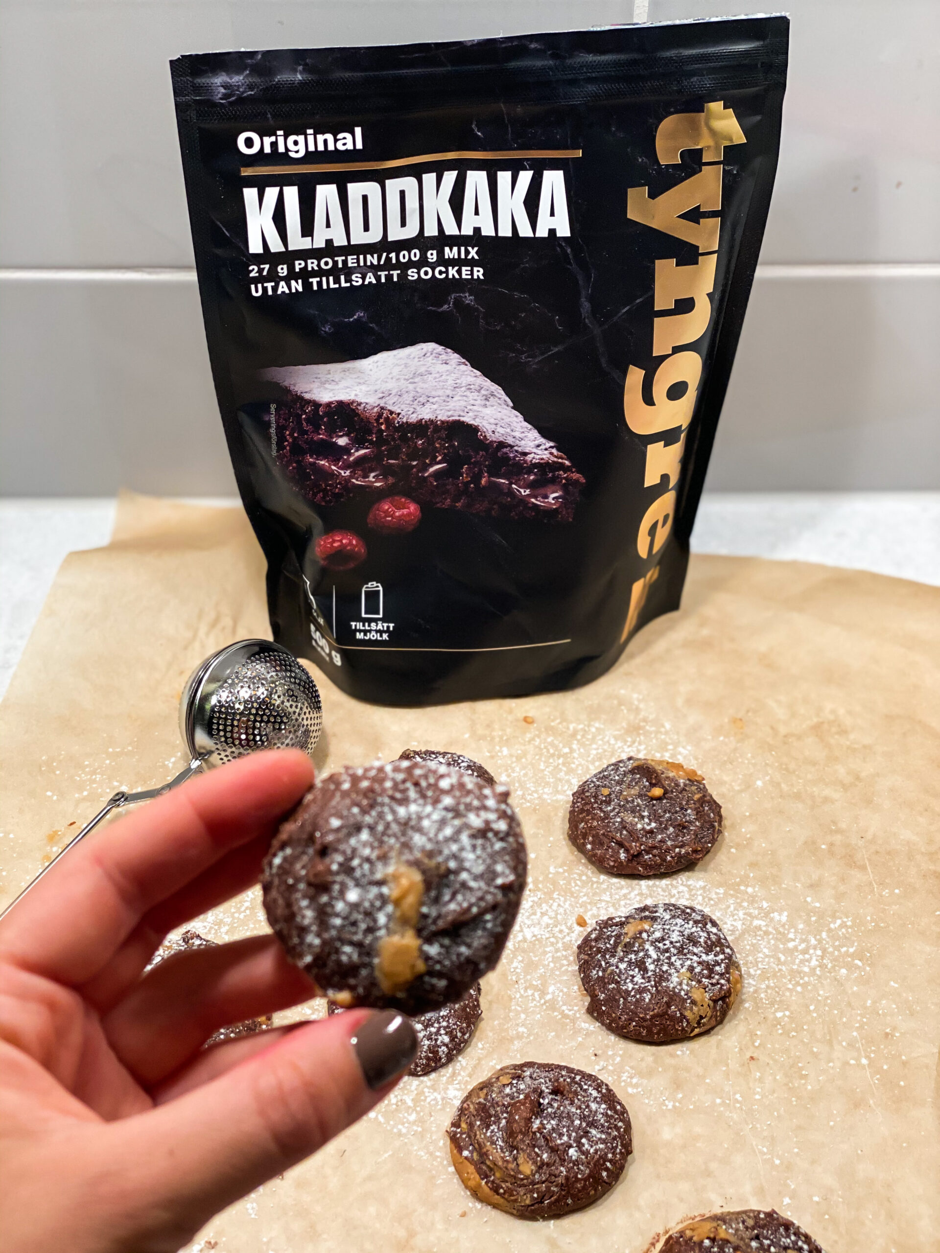 sockerfria kladdkakekakor 