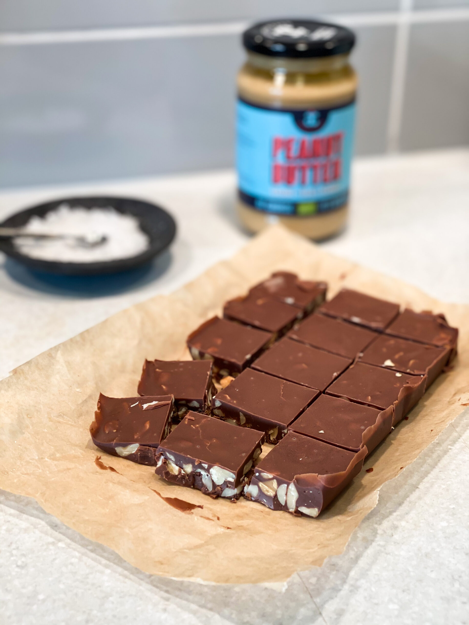 choklad- och jordnötsfudge
