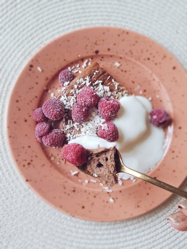 Ugnsbakad-bananpannkaka-med-kakao-600x800 - Chokladbananpannkaka I ugn