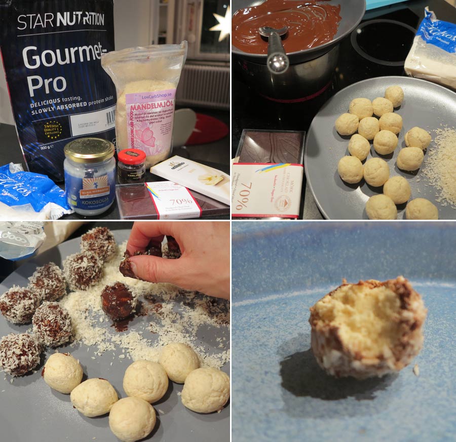 ingr_proteboll ingr_proteboll - Choklad- och kokosdoppade vaniljproteinbollar