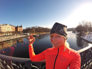 Anna Lissjanis på Djurgårdsbron