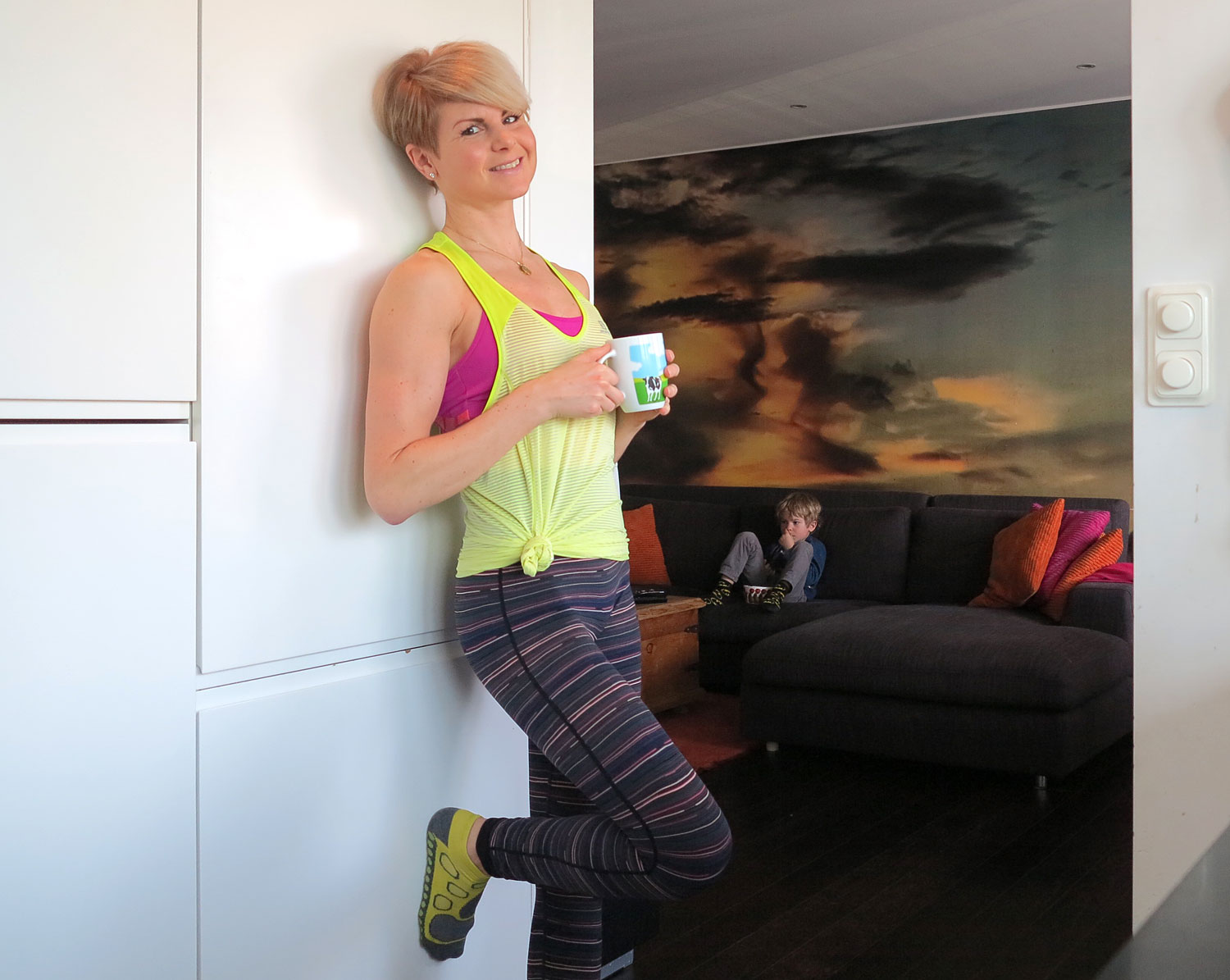 Anna Lissjanis med kaffekopp