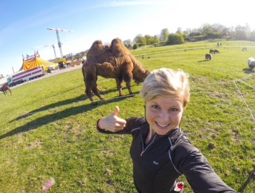 Anna Lissjanis och en kamel