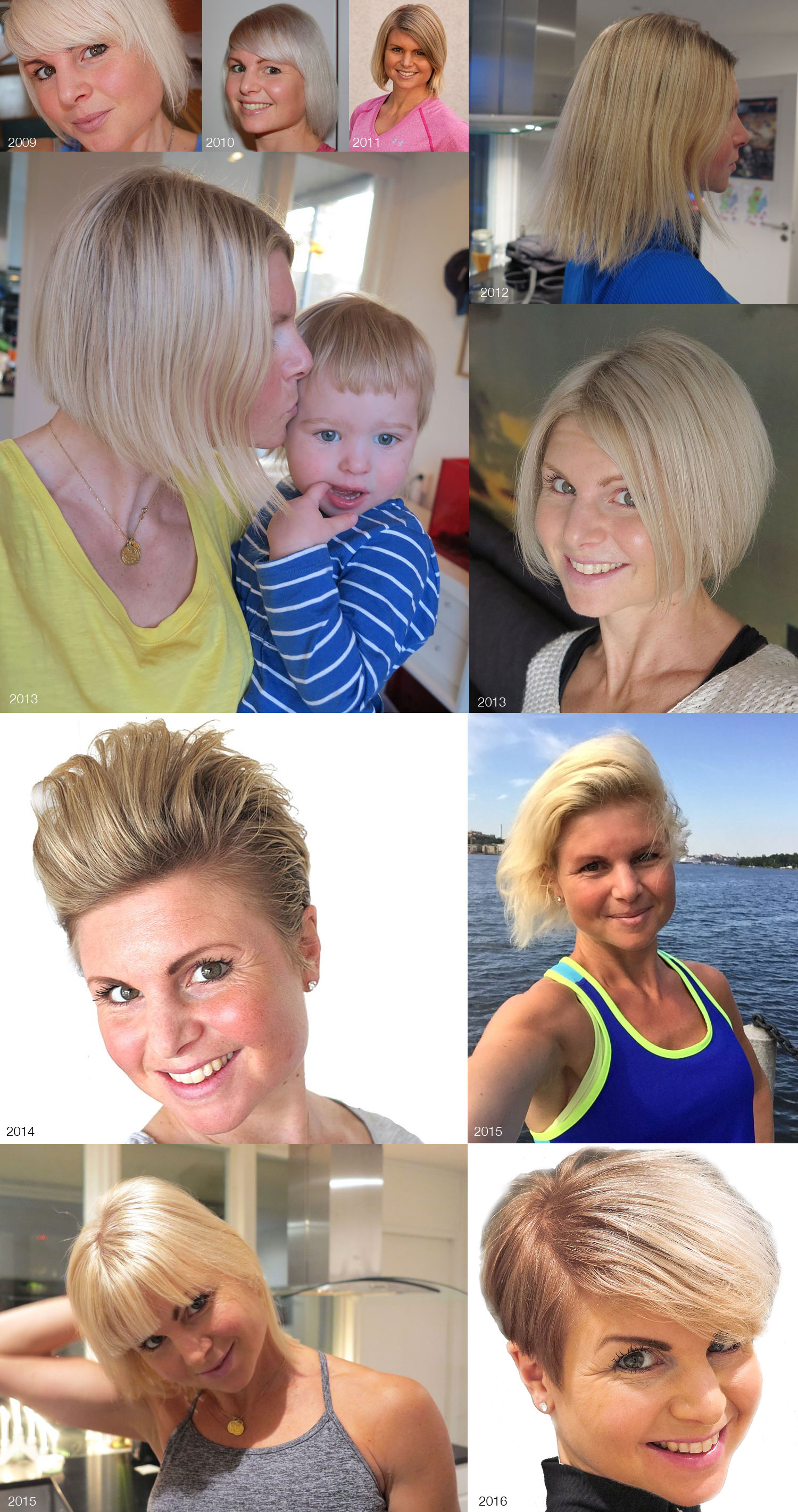 Anna Lissjanis - frisyrer 2009-2016