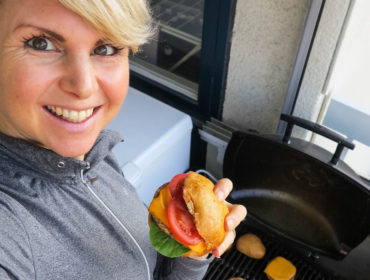 Anna Lissjanis med hamburgare