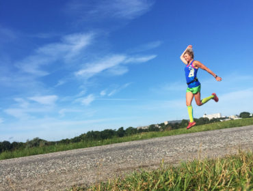 Anna Lissjanis springer på Gärdet.