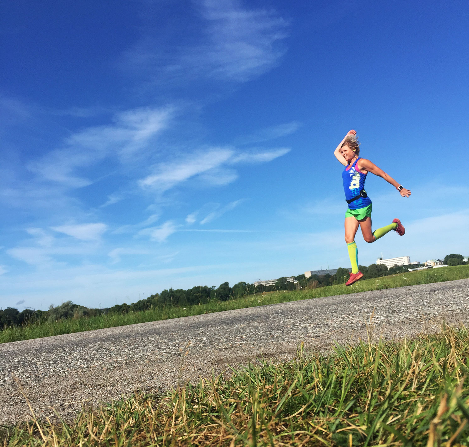 Anna Lissjanis springer på Gärdet.