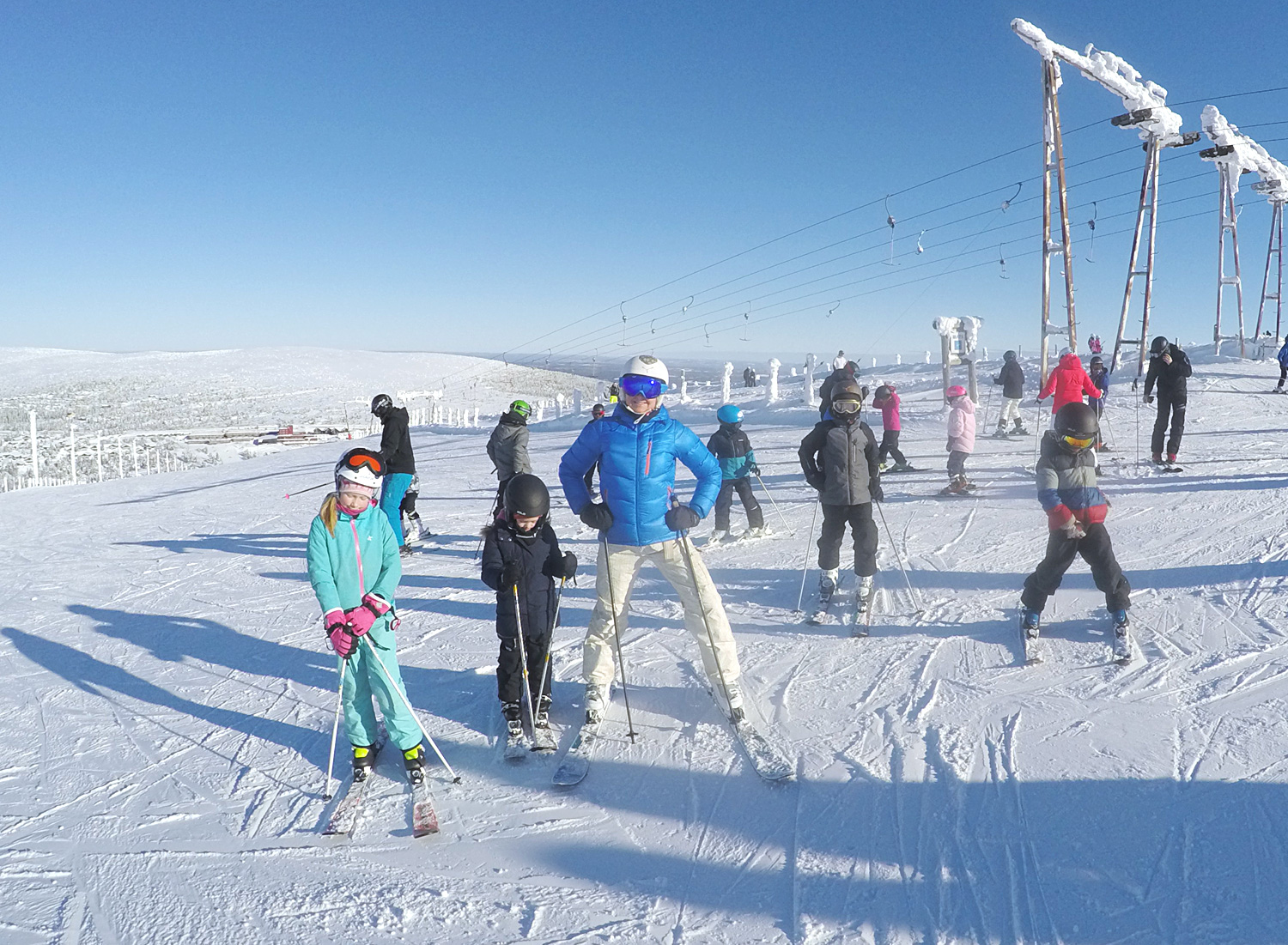 skidåkning på Högfjället