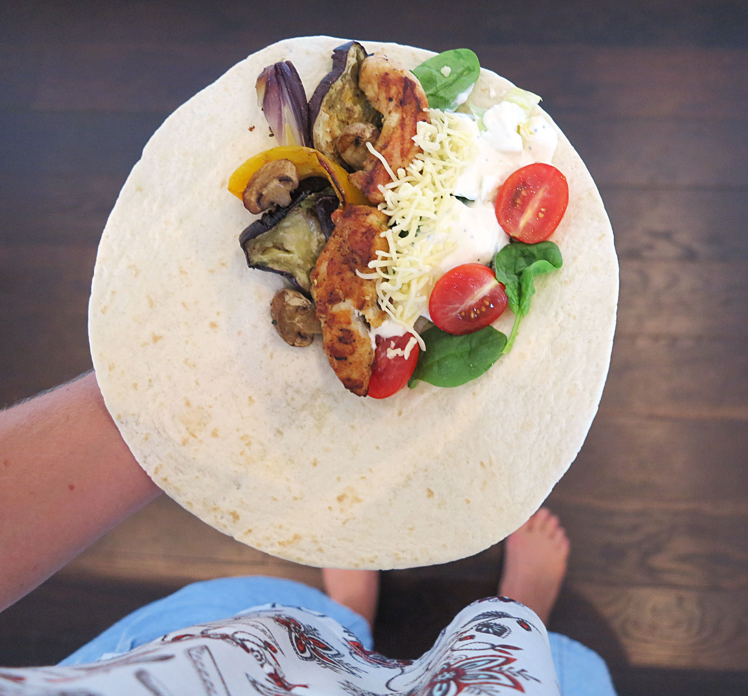 kycklingwrap - tortilla