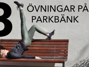 övningar på parkbänk