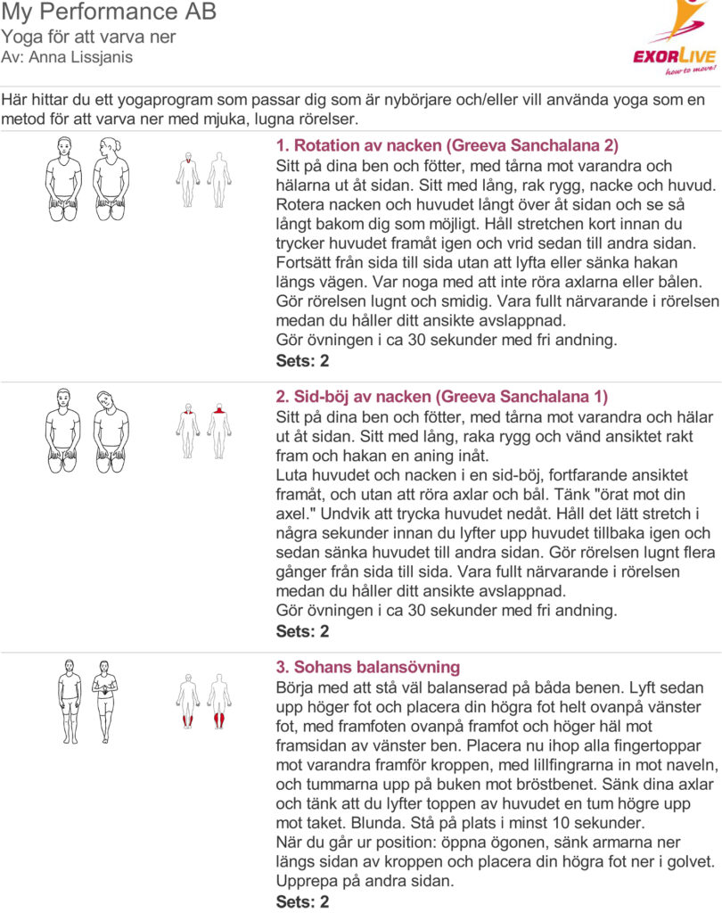 lugnt yogaprogram