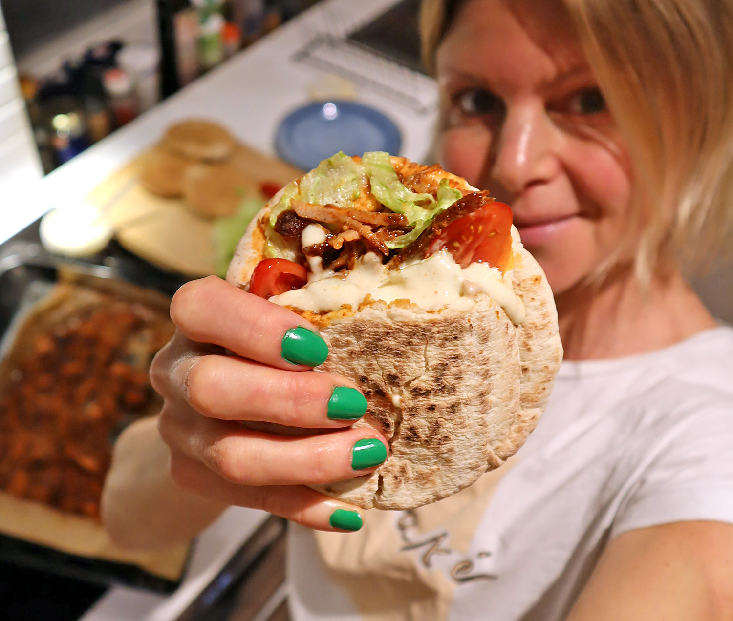 pita_pulledpork - hälsosam snabbmat