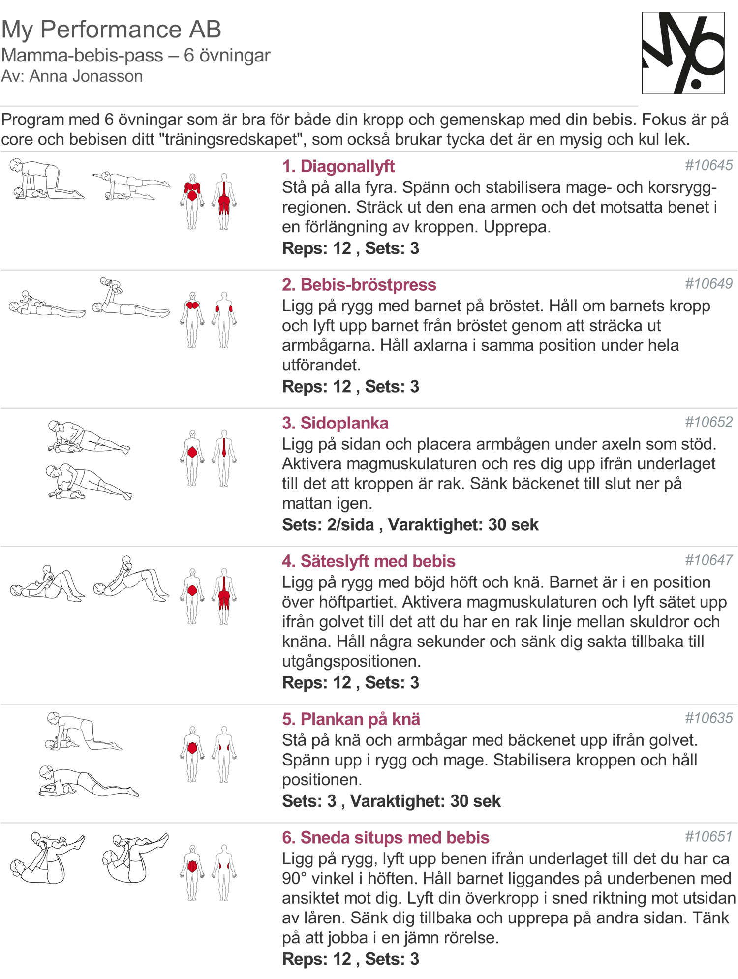 mamma-bebis-pass - mamma-bebis-träning
