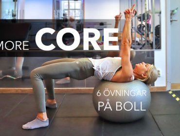 coreövningar på boll