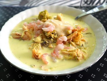 räksoppa med saffran