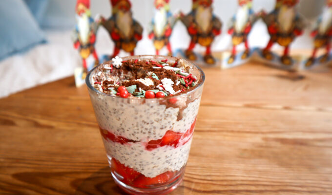 tiramisu chia protein pudding