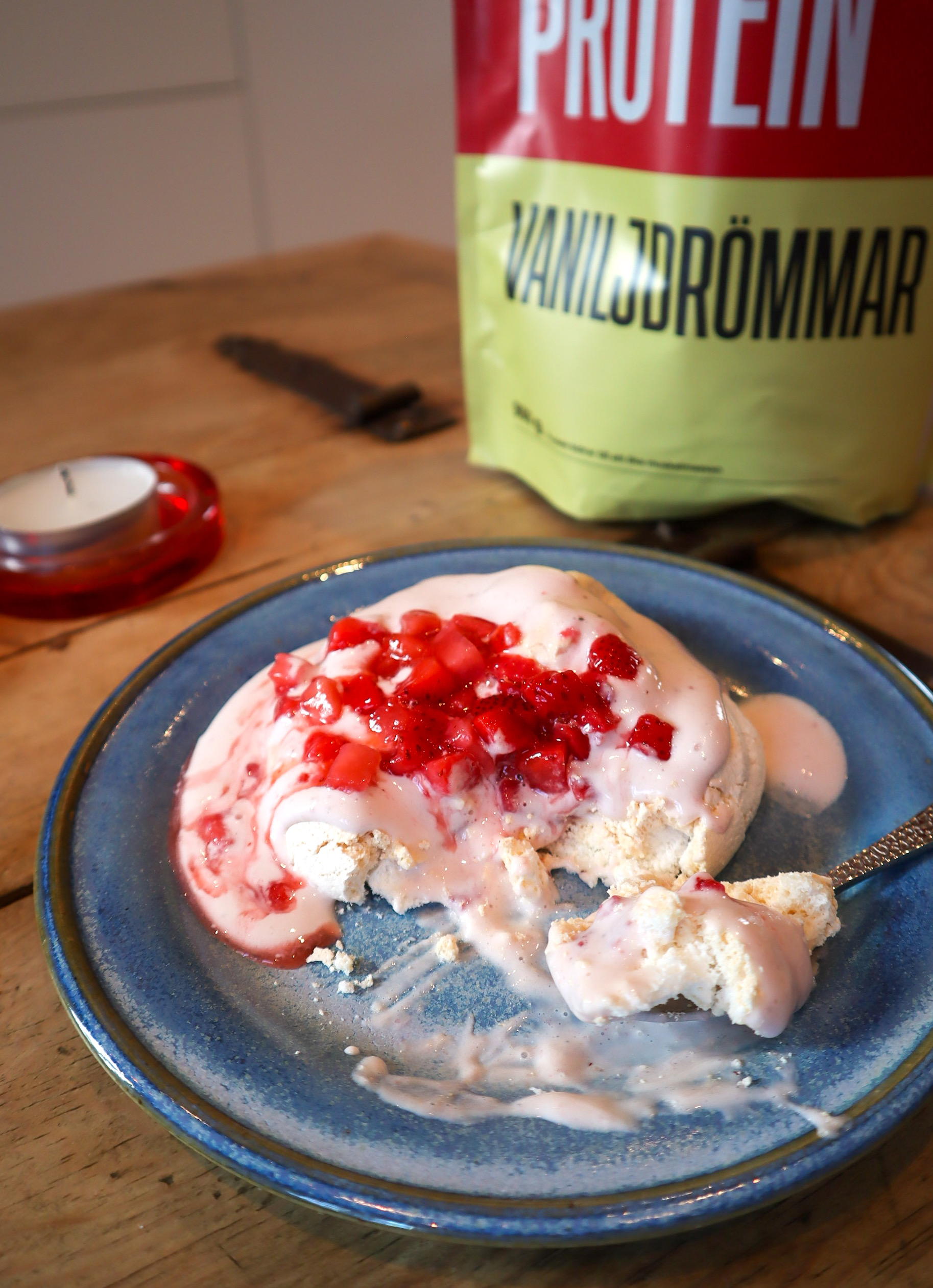 Sockerfria mini pavlovas