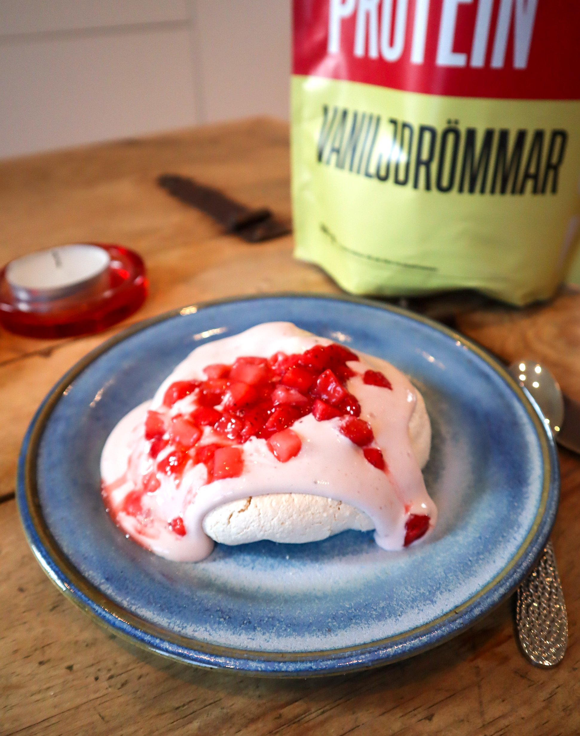 Sockerfria mini pavlovas