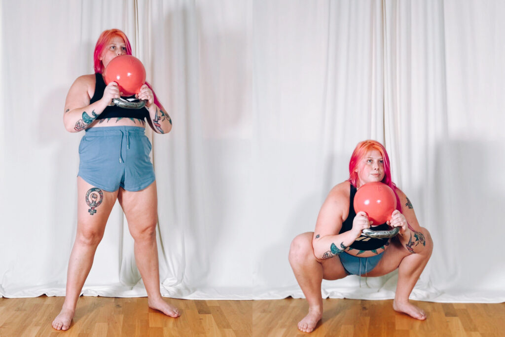 DE8ED2FD-CF3F-484E-83C8-F2389FA20D6C-1024x683 - Så gör du knäböj på 5 sätt med kettlebells