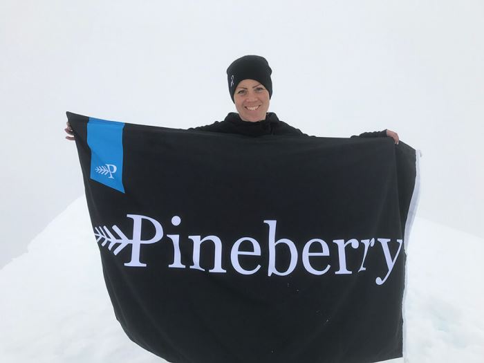 Karin Axelsson uppe på Kebnekaise